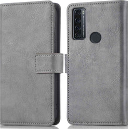 iMoshion Hoesje Geschikt voor TCL 20S / TCL 20L Plus / TCL 20L / TCL 20 5G Hoesje Met Pasjeshouder - iMoshion Luxe Bookcase - Grijs
