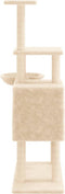 vidaXL - Kattenmeubel - met - sisal - krabpalen - 131 - cm - crèmekleurig