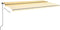 vidaXL - Luifel - handmatig - uittrekbaar - 600x350 - cm - geel - en - wit