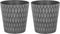 LAVRIO - Bloempot set van 2 - Grijs - 36 cm - Klei-vezelmengsel