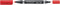 Staedtler Permanent marker - Lumocolor Duo - dubbele punt 0.6mm + 1.5mm - Rood