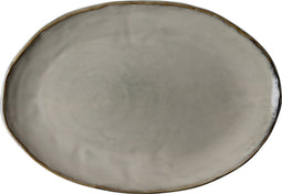 Dutch Rose Organic Ovale schaal - Serveerschaal - 40x28cm - Stoneware Handgemaakt - Creme