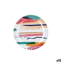Quid Acuarela - Dessertbord - Bioplastic Ø 20 cm - Wit (12 Stuks)