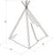 Wereldkaart Tipi Tent Zwart/wit Wigwam Speeltent / 100% katoen / 120 x 120 x 160 / 2 jaar garantie