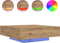 vidaXL - Salontafel - met - LED-verlichting - Artisan - Eiken - 100x100x31 - cm