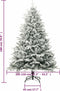 vidaXL - Kunstkerstboom - met - sneeuwvlokken - 180 - cm - PVC - en - PE - groen