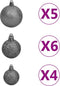 vidaXL - Kunstkerstboom - met - verlichting - en - kerstballen - 180 - cm - wit