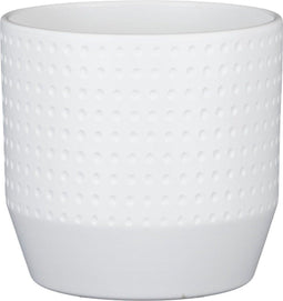 Mica Decorations Nola Bloempot - 19x19x18 cm - Keramiek - Wit