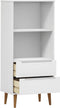 vidaXL - Boekenkast - MOLDE - 60x35x133,5 - cm - massief - grenenhout - wit