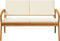 vidaXL - Ligbank - met - Kussens - 115x70x72 - cm - Massief - Acaciahout