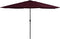 vidaXL - Parasol - met - metalen - paal - 390 - cm - bordeauxrood
