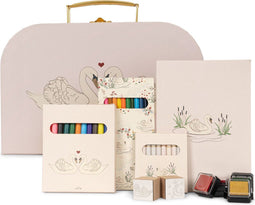 Konges Sløjd Tekenset - Stempels, kleurpotloden, markers - Swan