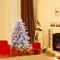 Coast Kunstkerstboom - 135 cm - Voorverlicht met 160 LED - Groen/Wit gevlekt
