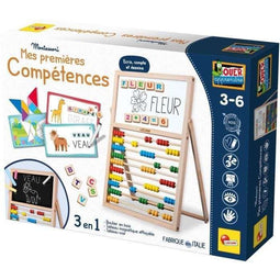 Mijn eerste vaardigheden ezel - Montessori spel - dubbelzijdig bord magnetische letters en cijfers