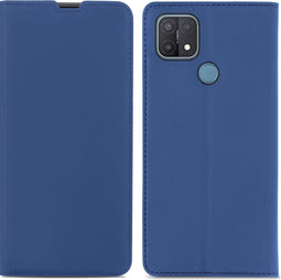 iMoshion Hoesje Geschikt voor Oppo A15 Hoesje Met Pasjeshouder - iMoshion Slim Folio Bookcase - Donkerblauw