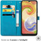 iMoshion Hoesje Geschikt voor Samsung Galaxy A04 Hoesje Met Pasjeshouder - iMoshion Mandala Bookcase - Turquoise