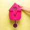 Fisura Cuckoo House Koekoeksklok – 41 x 21,5 x 8,5 cm – Paars/Roze