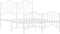 vidaXL - Bedframe - met - hoofd- - en - voeteneinde metaal - wit - 120x190 - cm