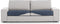 Kussenhoes Eysa ROC Blauw 85 x 15 x 100 cm Sofa