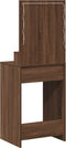 vidaXL - Make-up - Bureau - met - LED - Verlichting - - - Bruin - Eiken - - - 50x41x135 - cm