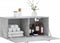 vidaXL - Wandkast - 80x36,5x35 - cm - bewerkt - hout - betongrijs