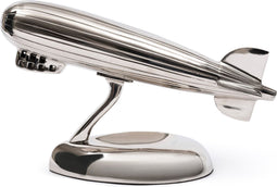 Riviera Maison Beeldje Zilver - Zeppelin Sculpture Luchtschip - Aluminium - (LxBxH) 41x17x25