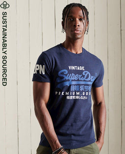 Superdry VL TEE - Heren T-shirt Slimfit - Biologisch katoen - Dark Blue