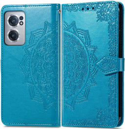 iMoshion Hoesje Geschikt voor OnePlus Nord CE 2 5G Hoesje Met Pasjeshouder - iMoshion Mandala Bookcase - Turquoise