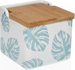 Zoutvaatje met deksel Versa Blauw 12,2 x 11,5 x 12,2 cm Keramisch