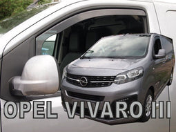 Opel Vivaro - Zijwindschermen - Inclusief spanclips - Smoke getint (2 stuks)