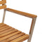 vidaXL - Stapelbare - Tuinstoelen - 4 - stukken - Massief - Teakhout - en - RVS