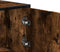 vidaXL - Hoge - kast - 68x35x139cm - bewerkt - hout - en - metaal - gerookt - eikenkleur
