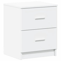 vidaXL - Nachtkastje - met - 2 - lades - 40x36x50 - cm - wit
