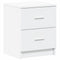 vidaXL - Nachtkastje - met - 2 - lades - 40x36x50 - cm - wit