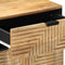 vidaXL - Nachtkastje - 50x33x60 - cm - massief - mangohout - bruin