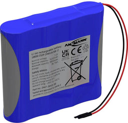 Ansmann 2S2P Accupack Aantal cellen: 4 Batterijgrootte: 18650 Kabel Li-ion 7.2 V 5100 mAh