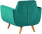BERNES - Fauteuil - Groen - Fluweel