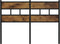vidaXL - Hoofdbord - 135 - cm - ijzer - en - bewerkt - hout - gerookt - eikenkleurig