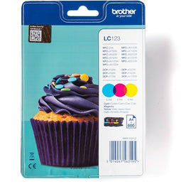 Brother LC-123RBWBP - Inktcartridge - 600 pagina's - Cyaan Geel Magenta (132g)