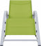 vidaXL - Ligbedden - 2 - st - met - tafel - aluminium - groen