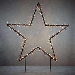 Luca Lighting - Tuinsteker Ster met 350 Warm Witte LED - Zwart