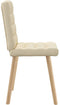 vidaXL - Eetkamerstoelen - 2 - st - stof - crèmekleurig