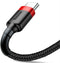 Baseus Cafule - Kabel USB / USB-C QC3.0 2A 200cm - Rood-Zwart