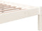 vidaXL - Bedframe - massief - hout - wit - 100x200 - cm