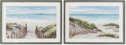 Schilderij DKD Home Decor 70 x 3,3 x 50 cm Strand Mediterrane (2 Stuks)