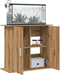 vidaXL - Aquariumstandaard - 81x36x73cm - bewerkt - hout - artisanaal - eikenkleur