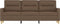 vidaXL - Driezitsbank - 180 - cm - stof - bruin