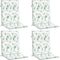 vidaXL - Stoelkussens - 4 - st - lage - rug - bladpatroon - stof