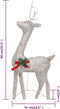vidaXL - Rendierfamilie - Kerstmis - warmwit - 270x7x90 - cm - mesh - goudkleurig
