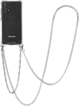iMoshion Hoesje Geschikt voor Samsung Galaxy A52 (4G) / A52s / A52 (5G) Hoesje Met Koord - iMoshion Backcover met koord + armband - Ketting - Transparant